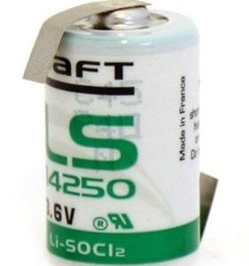 3,6 volt 1/2AA Lithium batteri med loddeflig Batterier Lithium
