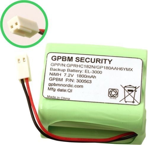 180AAH6YMX batteri, Passer til alarmsystem EL-3000 Alarm batterier