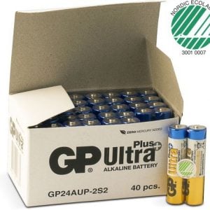 40 stk. GP AAA Ultra Plus batterier / LR03 / LR3 AAA batterier