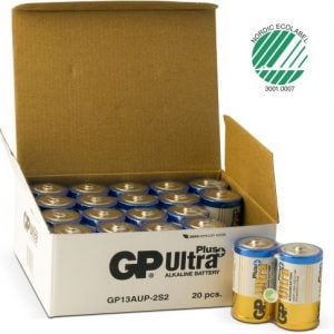 20 stk. GP D Ultra Plus batterier / LR20 D batterier