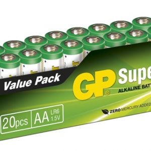 20 stk. GP AA Super Alkaline / LR6 / R6 AA batterier