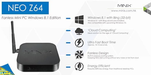 Minix NEO Z64 Windows 8.1 Mini PC Mini PCer efter brands