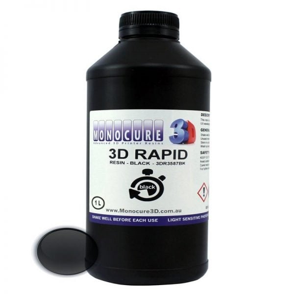 Monocure 3D RAPID resin – 500ml – Black Resin