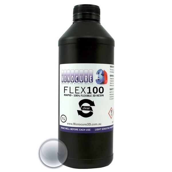 Monocure 3D Rapid FLEX100 Resin – 1 liter – Clear Resin