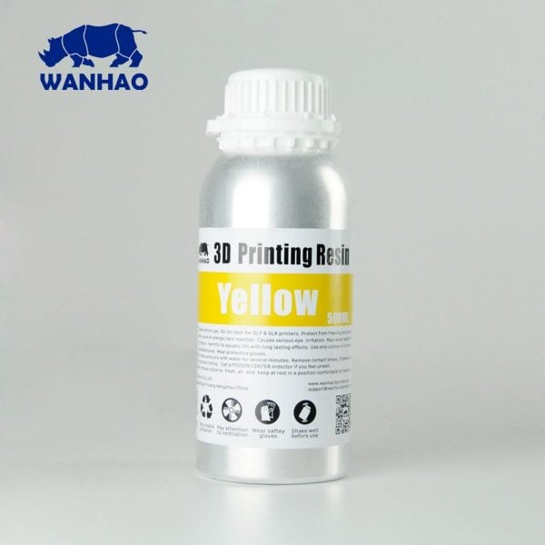 Wanhao 3D-Printer UV Resin – 500 ml – Yellow Resin