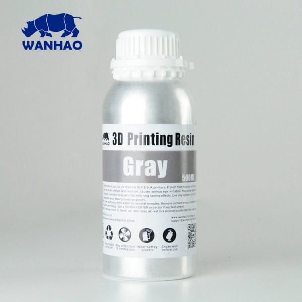Wanhao 3D-Printer UV Resin – 500 ml – Grey Resin