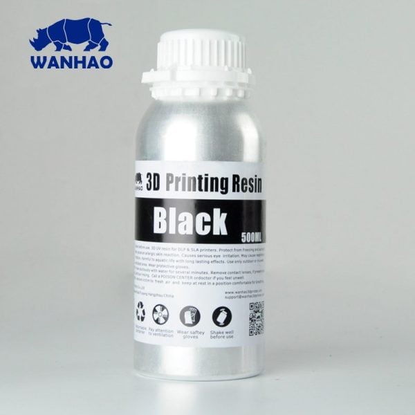 Wanhao 3D-Printer UV Resin – 500 ml – Black Resin