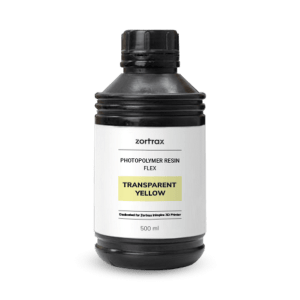 Zortrax UV Resin – Flexible – 500ml – Transparent Yellow Resin
