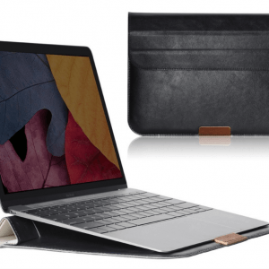 Siena læder sleeve til Macbook 12″-Sort Computer Sleeves