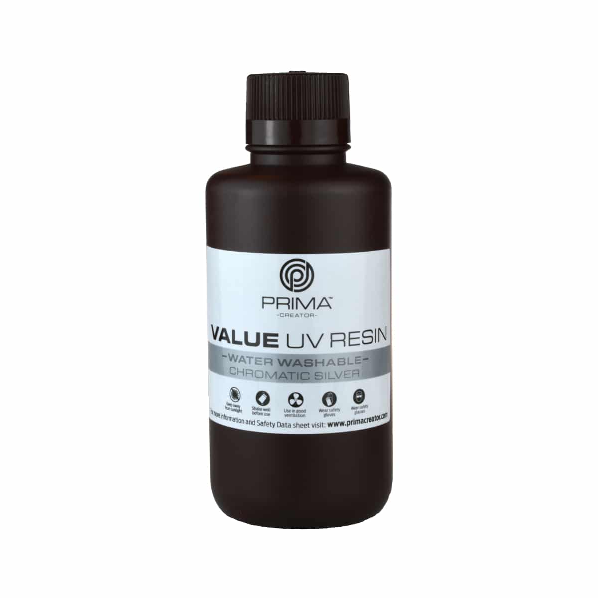 PrimaCreator Value Water Washable UV Resin – 500 ml – Chromatic Silver Resin
