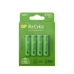 Genopladelige AA ReCyko batterier | 2100mAh AA AAA C D 9V