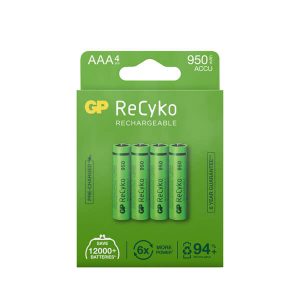 Genopladelige AAA Recyko batterier / 950mAh AA AAA C D 9V
